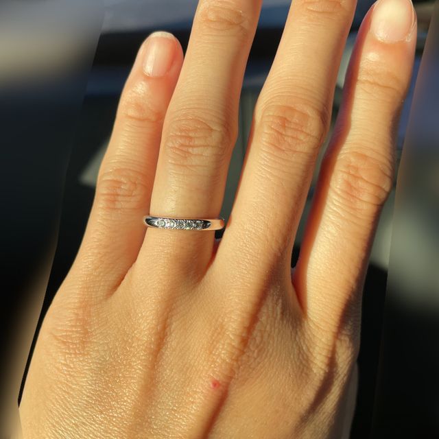 【アイプリモ(I-PRIMO)の口コミ】 彼がプラチナのシンプルストレートを希望していました。婚約指輪なしなの…