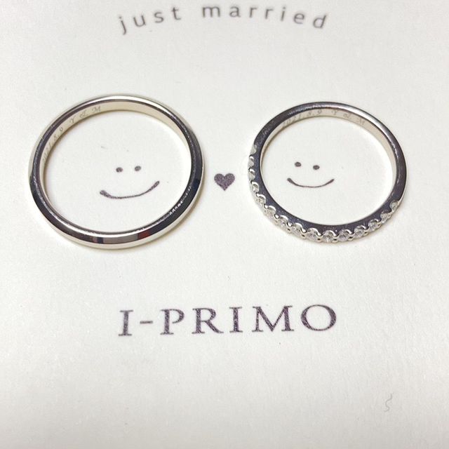 【アイプリモ(I-PRIMO)の口コミ】 以前から結婚指輪はハーフエタニティに憧れを持っていたのでハーフエタニ…