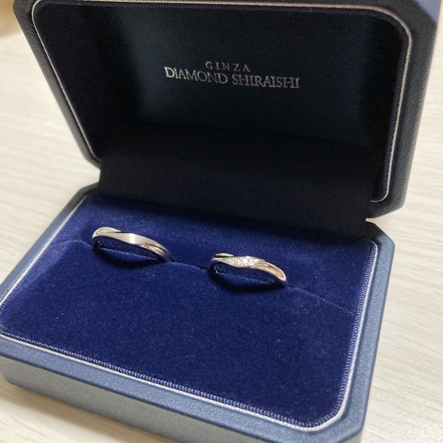 【銀座ダイヤモンドシライシの口コミ】 コロナ禍であるため結婚式ができなかったため、結婚指輪だけは2人が納得す…
