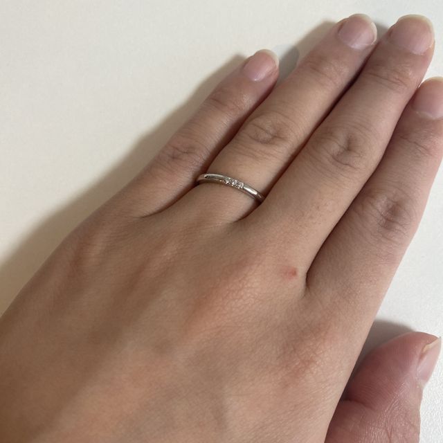 【ティファニー(Tiffany & Co.)の口コミ】 婚約指輪をか同じブランドでいただいてたので、結婚指輪も同じブランドに…