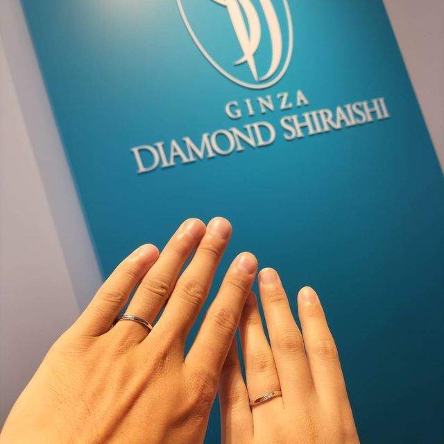 【銀座ダイヤモンドシライシの口コミ】 デザインがダイヤモンドが少し入ってるのが良いのと、着け心地が良くて鍛…