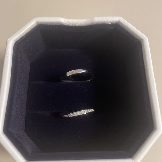 【4℃ BRIDAL(ヨンドシーブライダル)の口コミ】 アクアラインというブランド独自のウェーブデザインのつけ心地が気に入っ…