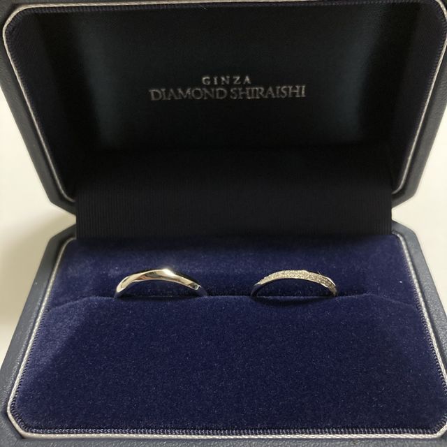 【銀座ダイヤモンドシライシの口コミ】 ねじれてるタイプでダイヤモンドがしっかり輝いているものをメインに探し…