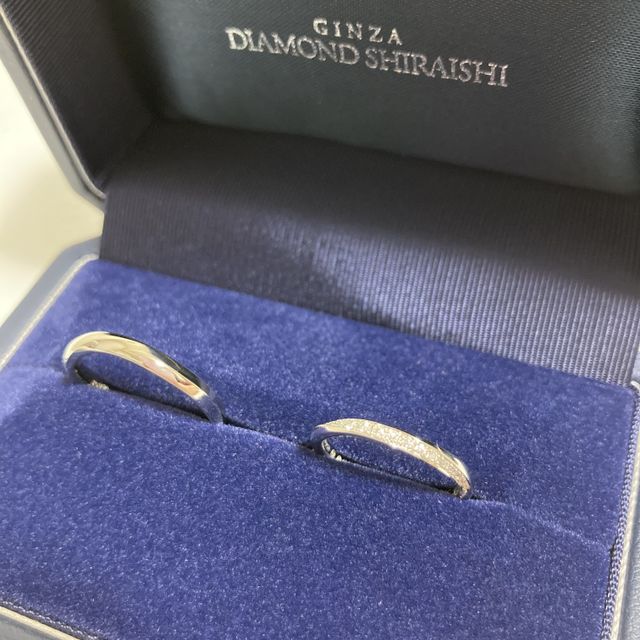 【銀座ダイヤモンドシライシの口コミ】 銀座ダイヤモンドシライシがいいなと、ずっと探していたら指輪にウェーブ…