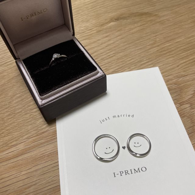 【アイプリモ(I-PRIMO)の口コミ】 婚約指輪を事前にもらったので、折角なら重ね付けができる指輪をつけたい…