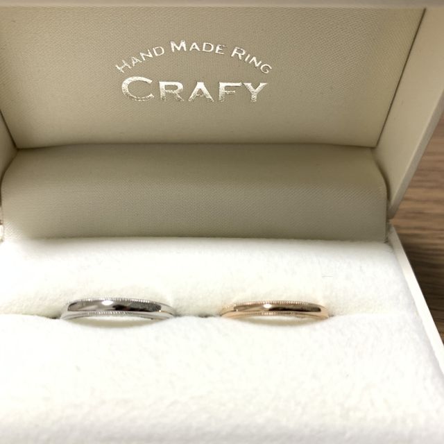 【CRAFY(クラフィ)の口コミ】 指輪のデザインや素材は手作りのため自分たちの好きなように出来たことが1…