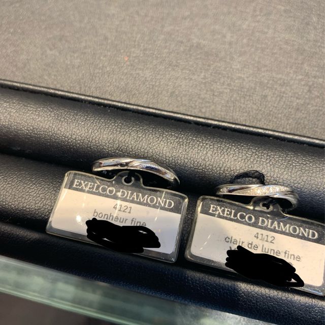 【エクセルコダイヤモンド(EXELCO DIAMOND)の口コミ】 ペアリングにこだわらず互いが気に入ったものを購入しようと決めてました…