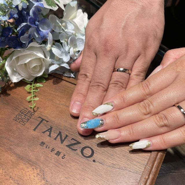 【TANZO.(鍛造指輪)の口コミ】 指輪のデザインがたくさんあり、担当の方と一から話し合いデザイン一つ一…