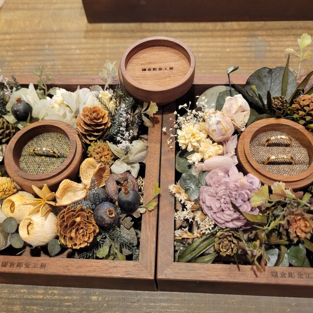 【鎌倉彫金工房の口コミ】 
自分達に合う指輪を【探す】じゃなくて【作れる】ところを探していました…