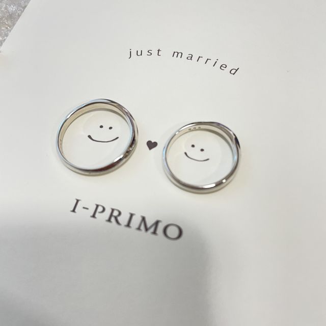 【アイプリモ(I-PRIMO)の口コミ】 デザインは憧れだったウェーブのペアリングを選びました。指に馴染んでい…