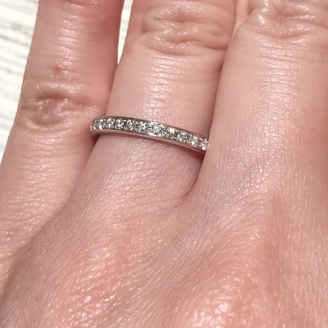 【TRECENTI(トレセンテ)の口コミ】 プラチナのハーフエタニティでキラキラとしていて、とてもかわいいです。…