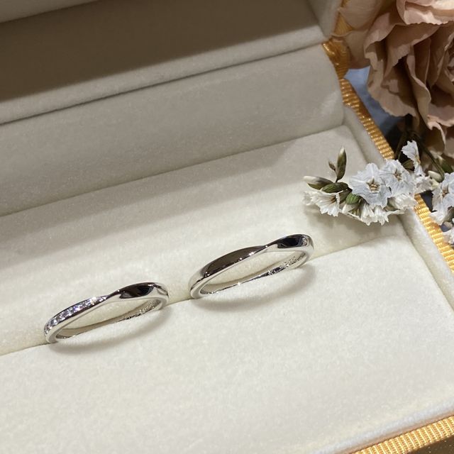 【ケイウノ ブライダル(K.UNO BRIDAL)の口コミ】 「結び目が解けないように」とリボン型を選び、
デザイナーさんと相談しな…