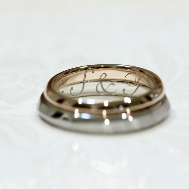 【ith(イズ)の口コミ】 指輪裏に入れる刻印について、2人の指輪を重ねて文字になるような刻印にし…