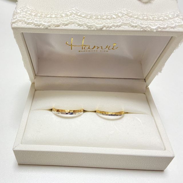 【Hamri(ハムリ)の口コミ】 結婚指輪は自分達で作りたいと思い、一度相談に行きスタッフさんも親身に…