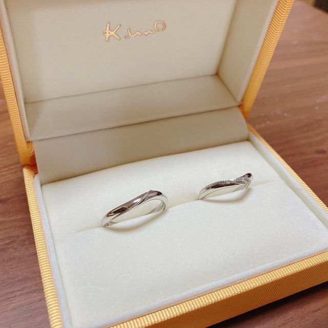 【ケイウノ ブライダル(K.UNO BRIDAL)の口コミ】 オーダーメイドのため、自分たちのイメージにあった指輪をデザインしてい…