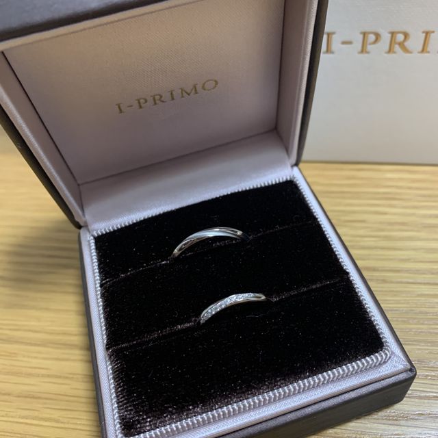 【アイプリモ(I-PRIMO)の口コミ】 結婚指輪の決め手はリング幅が主張しすぎず細身であり、女性のリングはど…