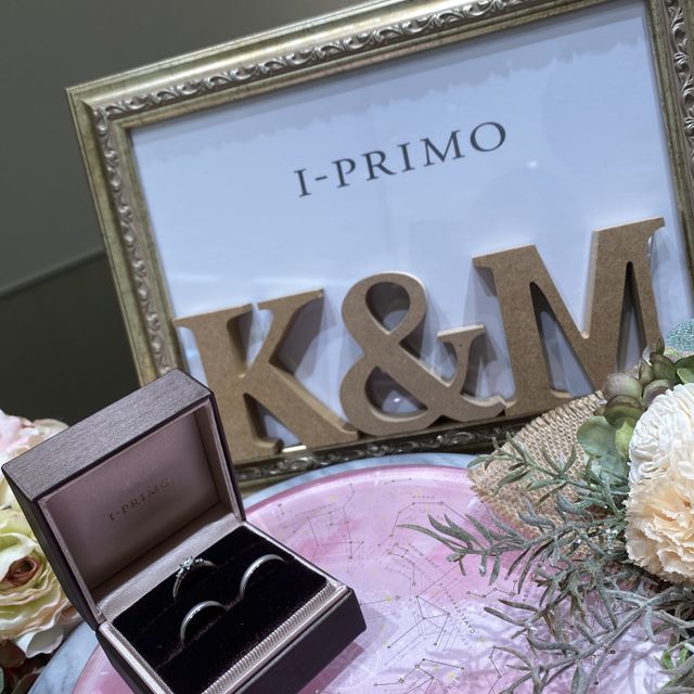 【アイプリモ(I-PRIMO)の口コミ】 男性、女性ともに飽きのこないプラチナリングにしました。男性側の指輪の…