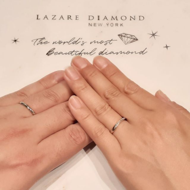 【ラザール ダイヤモンド(LAZARE DIAMOND)の口コミ】 デザインが圧倒的に好みでした。
何店舗かまわりましたが、一目惚れしたの…