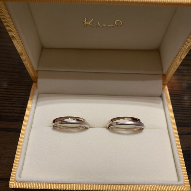 【ケイウノ ブライダル(K.UNO BRIDAL)の口コミ】 ギメルリングの存在を知って、仲良しの私たちにピッタリなのでギメルリン…