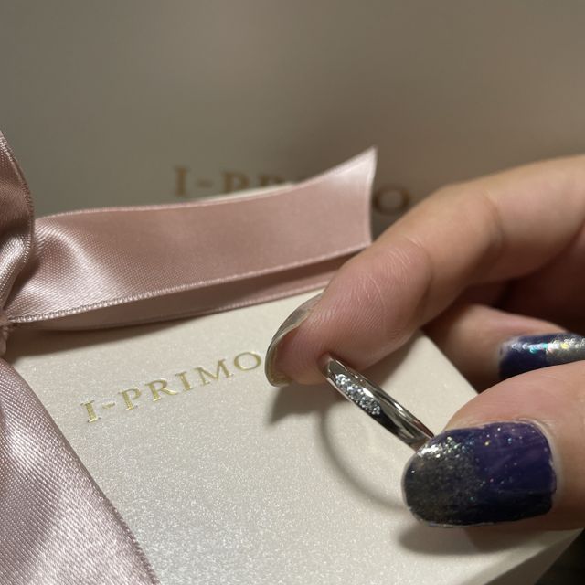 【アイプリモ(I-PRIMO)の口コミ】 旦那がアレルギーを持っていたので、アレルギーフリーの結婚指輪を探して…
