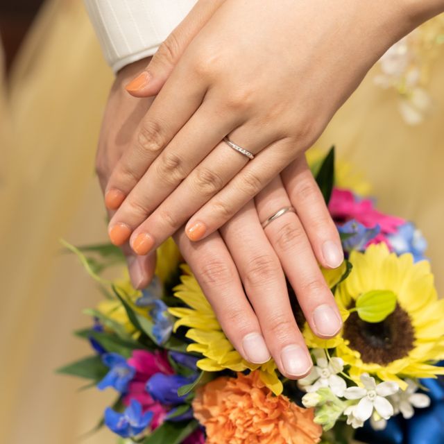 【4℃ BRIDAL(ヨンドシーブライダル)の口コミ】 2人で見に行き、見た瞬間にこれがいいとなりました。
自分達にとって、「…