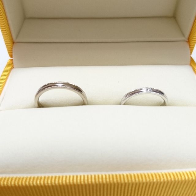 【ケイウノ ブライダル(K.UNO BRIDAL)の口コミ】 元々シンプルな指輪を探していたので、事前に送ってもらったデザイン画を…