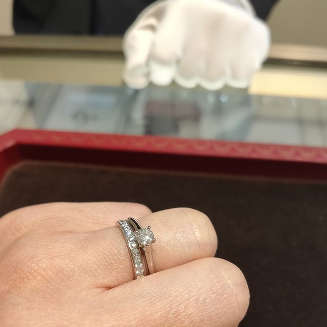 【カルティエ(Cartier)の口コミ】 カルティエの一粒ダイヤモンド、ソリテール1895を試着させていただきまし…