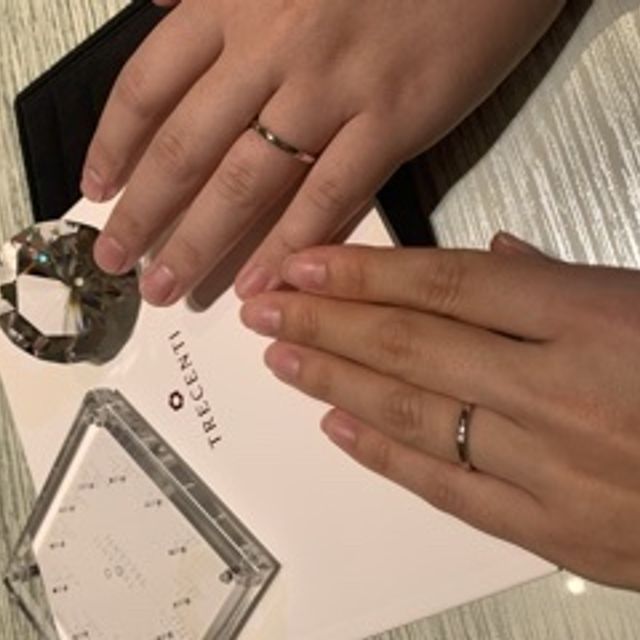 【TRECENTI(トレセンテ)の口コミ】 とても付け心地が良く、指に馴染みました。また、シンプルながらもプラチ…