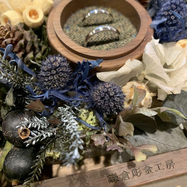 【鎌倉彫金工房の口コミ】 指輪の決め手は手作りという点です。正直なところ結婚指輪は似たデザイン…