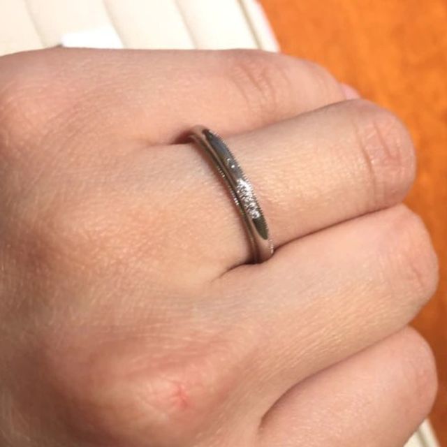【TRECENTI(トレセンテ)の口コミ】 細身の幅が自分の指にはピッタリと合うと感じたのが決め手です。職人さん…