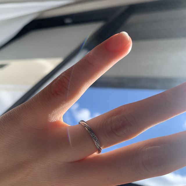 【アイプリモ(I-PRIMO)の口コミ】 細くて華奢な指輪が良かったので、ぴったりでした。本当はもっと幅が細い…