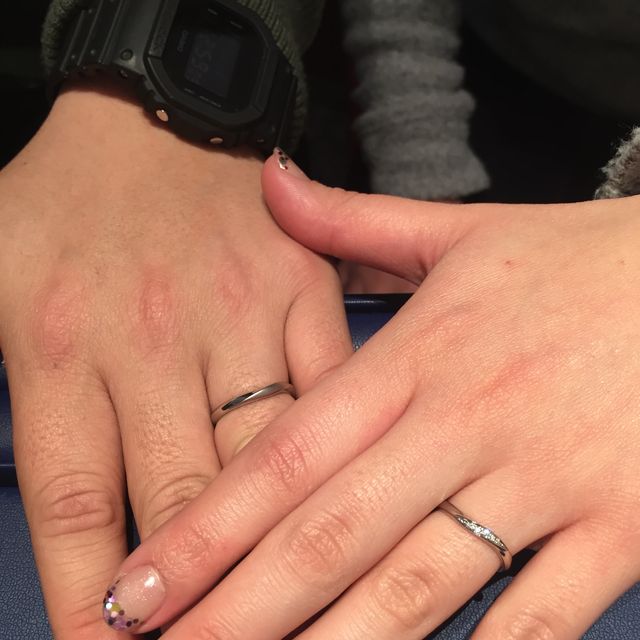 【銀座ダイヤモンドシライシの口コミ】 店員さんの対応がとても良かったので、決めました。指にとても馴染み、違…