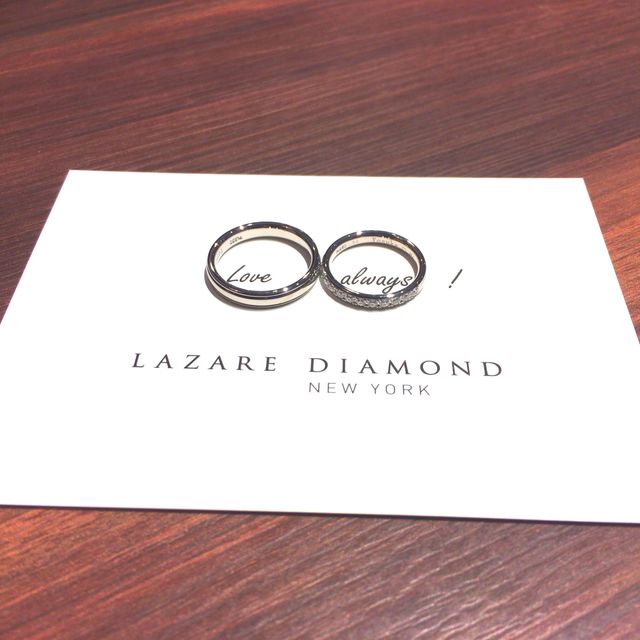 【ラザール ダイヤモンド(LAZARE DIAMOND)の口コミ】 ハーフエタニティは決めていたのですが、見に行く前はアプローズの希望で…