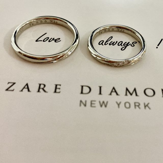 【ラザール ダイヤモンド(LAZARE DIAMOND)の口コミ】 鍛造製のリングでさりげなくダイヤモンドが入っているのが日常遣いにもし…