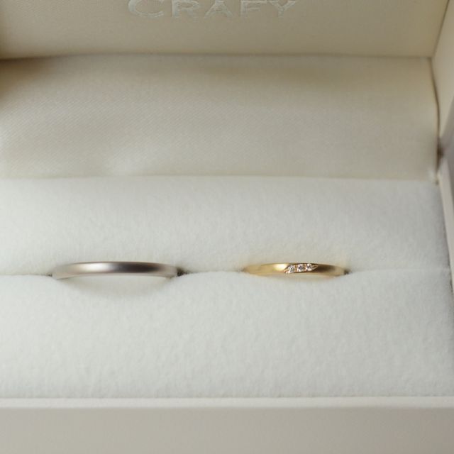 【CRAFY(クラフィ)の口コミ】 お互いの指の太さ、手の色を加味し決定しました。
当日までどうするか悩ん…