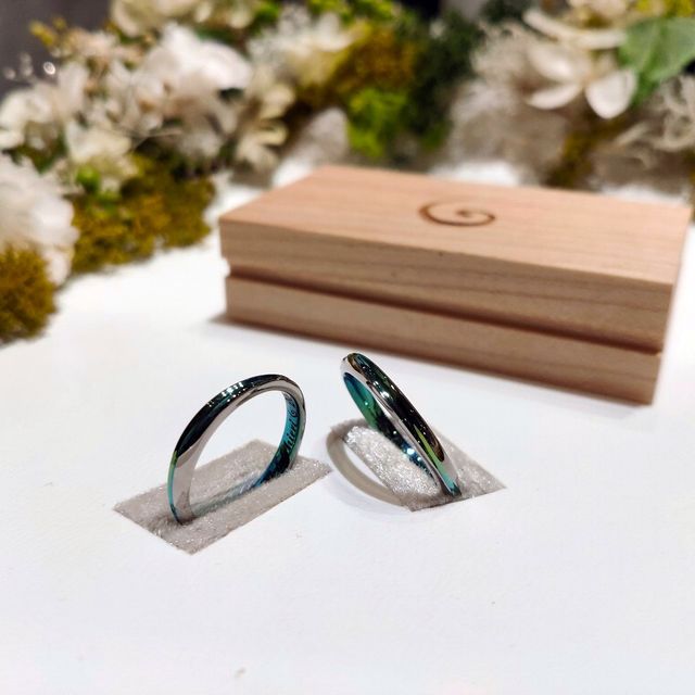 【SORA(ソラ)の口コミ】 夫が金属アレルギーのため、アレルギー反応の出にくい素材を使用した結婚…