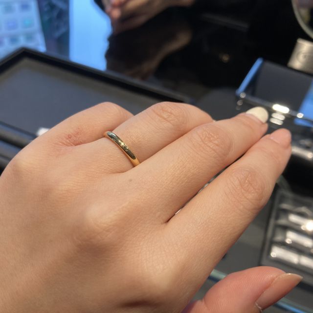 【エクセルコダイヤモンド(EXELCO DIAMOND)の口コミ】 ・探し求めいたもの〈イエローゴールド・石なし・甲丸・ストレート〉ど真…