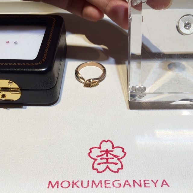 【杢目金屋(もくめがねや)の口コミ】 オーダーメイドということのため、自分たちだけのオリジナルの指輪を作る…