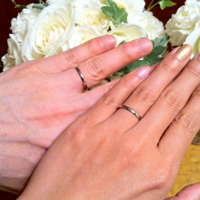 【ブシュロン(BOUCHERON)の口コミ】 結婚指輪はブシュロンが良いと兼ねてから憧れていました。シンプルで細い…