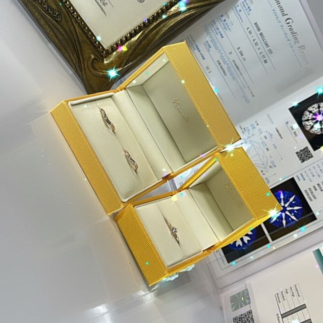 【ケイウノ ブライダル(K.UNO BRIDAL)の口コミ】 すべてオーダーメイドで、材質、ダイヤの大きさ、色、自分好みに出来る事…