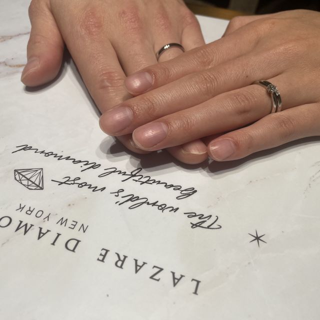 【ラザール ダイヤモンド(LAZARE DIAMOND)の口コミ】 婚約指輪を用意してくれた、ラザールダイヤモンドさんで揃えたい！という…