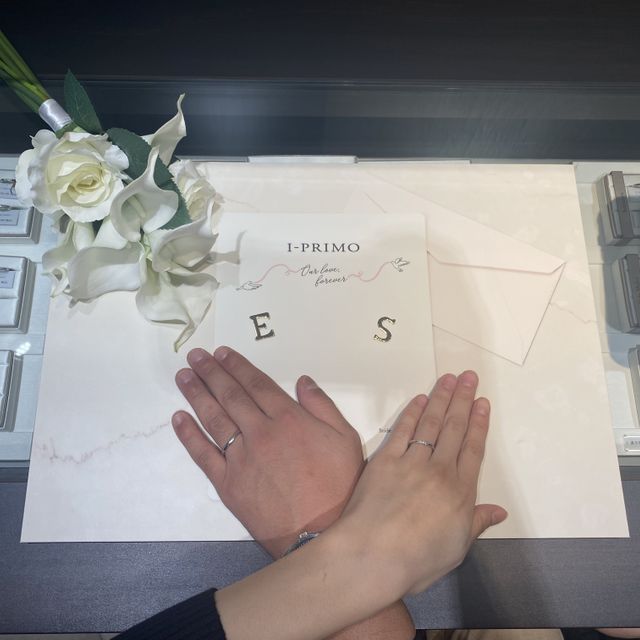 【アイプリモ(I-PRIMO)の口コミ】 指輪のストーリー、アフター保証や店員さんの接客など全てにおいて大満足…