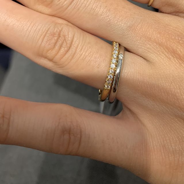【銀座ダイヤモンドシライシの口コミ】 結婚指輪は普段付けていても他者からは鼻につくゴージャスすぎるデザイン…