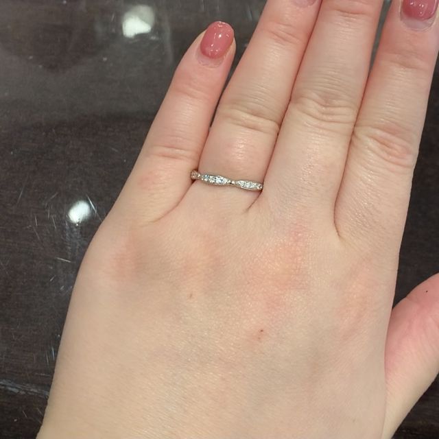 【LUCIE(ルシエ)の口コミ】 可愛らしいデザインと、キラキラとしたハーフエタニティに一目惚れしてし…