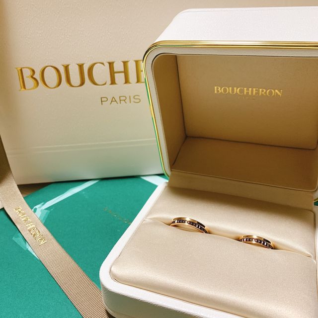 【ブシュロン(BOUCHERON)の口コミ】 結婚指輪は彼と絶対ブシュロンがいいよねと話をしていました。
沢山の種類…