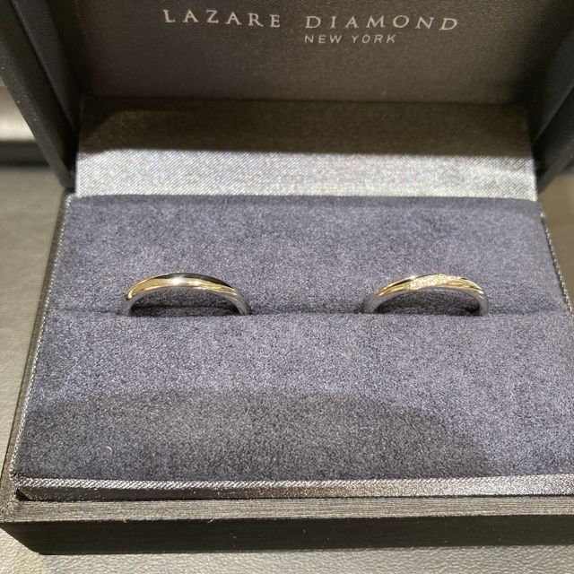 【ラザール ダイヤモンド(LAZARE DIAMOND)の口コミ】 試着前はダイヤが多くあるものがかわいいと思っていましたが、いざ試着し…