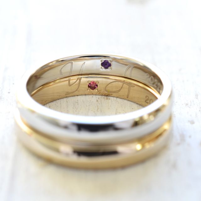 【湘南彫金工房 andfuseの口コミ】 指輪のデザインを自分たちで決める事ができること。
自分たちで型を作る事…