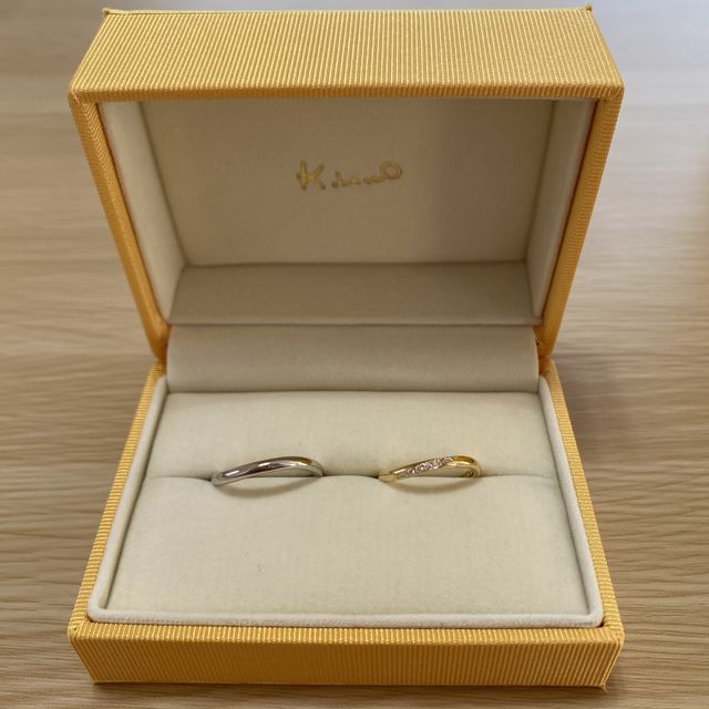 【ケイウノ ブライダル(K.UNO BRIDAL)の口コミ】 DIYの結婚指輪を探しており、こちらでお願いすることにしました。自分たち…