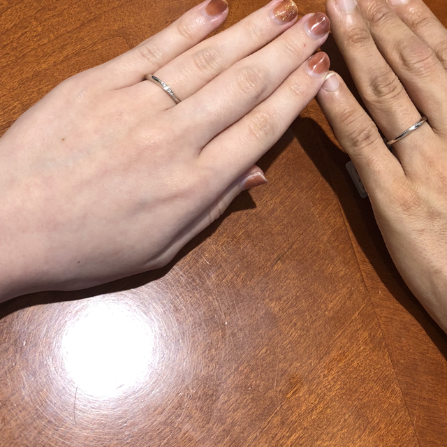 【TRECENTI(トレセンテ)の口コミ】 ダイヤモンドの入ったものを探していて、かつあまり太すぎず華奢で細めの…