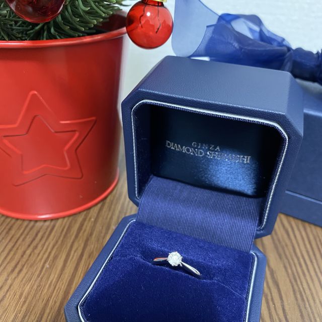 【銀座ダイヤモンドシライシの口コミ】 ダイヤモンド自体は彼が選んでくれていたので、後日台座を選びに行きまし…